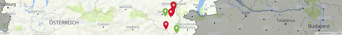 Map view for Pharmacies emergency services nearby Schwarzenbach (Wiener Neustadt (Land), Niederösterreich)